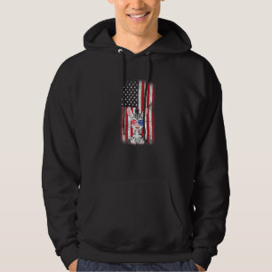 Zebra American Flag Boys Girls Women Vierte Hoodie