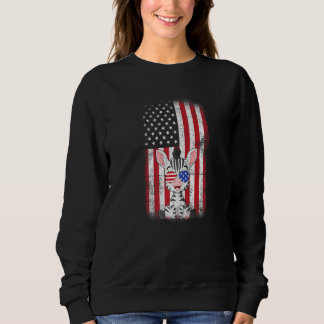 Zebra American Flag Boys Girls Women Vierte Sweatshirt
