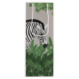 Zebra amongst Leaves Geschenktüte Für Weinflaschen