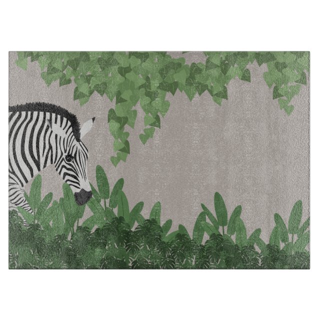 Zebra amongst Leaves Schneidebrett (Vorderseite)