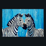 Zebra Animal Art Deco Paint Mosaic Poster<br><div class="desc">Zebra Animal Art Dekor Paint Mosaic Graphic Paint. Ein phantastisches Bild mit farbenprächtigen Porträts der majestätischen Natur.</div>