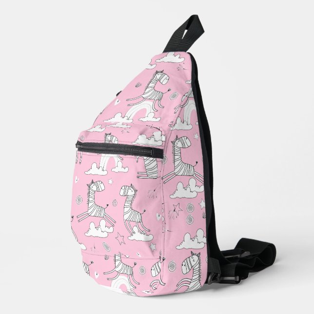 Zebra Animal Line Set Crossbody Bag (Rechte Ecke)