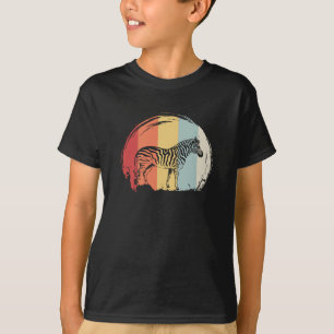 Zebra Animal Motif Retro Vintag T-Shirt