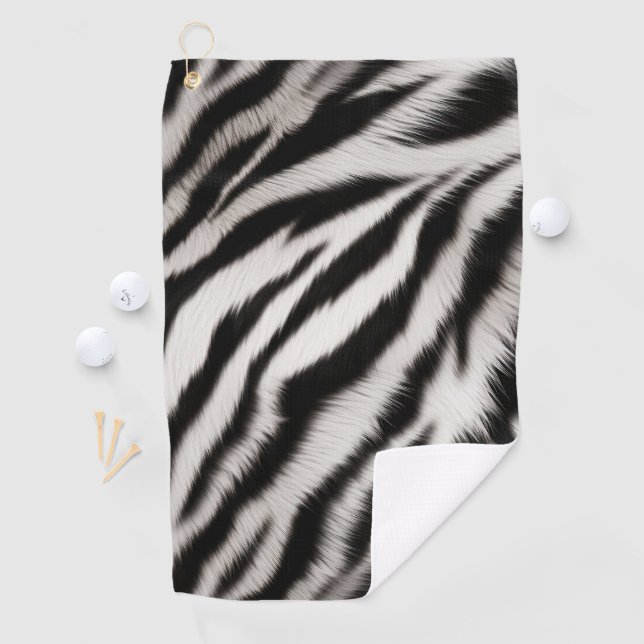 Zebra Animal Print Golfhandtuch (Insitu)