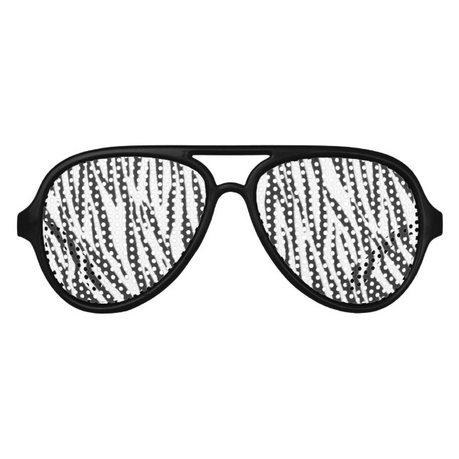 Zebra Animal Print Party Shades Sonnenbrille (Vorderseite)