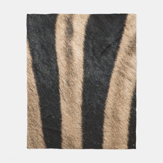 ZEBRA ANIMAL PRINT STRIPE FLEECEDECKE (Vorderseite)