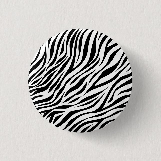 Zebra Animal Skin Print Pattern-15391 Button (Vorderseite)