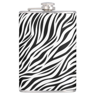 Zebra Animal Skin Print Pattern-15391 Flachmann