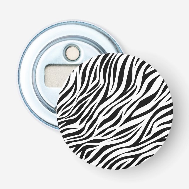 Zebra Animal Skin Print Pattern-15391 Flaschenöffner (Vorderseite)