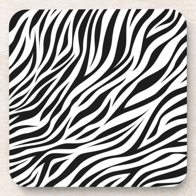 Zebra Animal Skin Print Pattern-15391 Getränkeuntersetzer (Vorderseite)