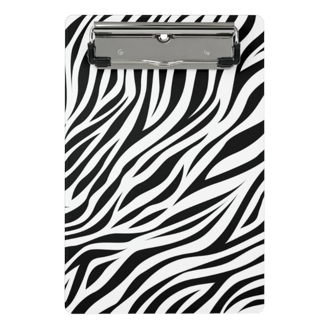 Zebra Animal Skin Print Pattern-15391 Mini Klemmbrett (Vorderseite)