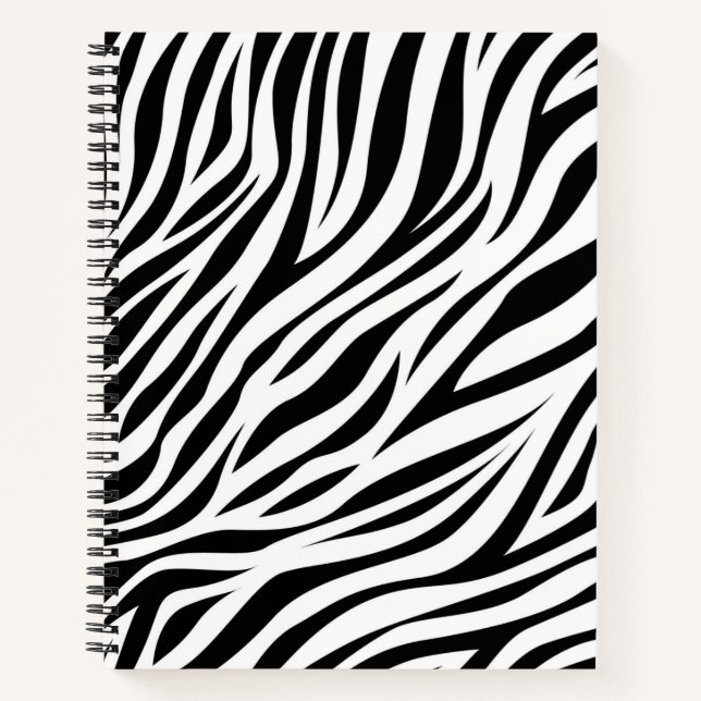 Zebra Animal Skin Print Pattern-15391 Notizbuch (Vorderseite)