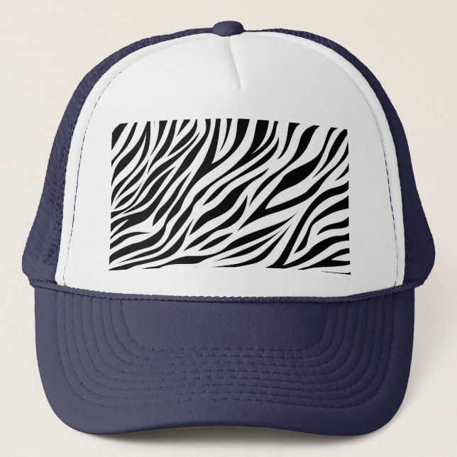 Zebra Animal Skin Print Pattern-15391 Truckerkappe (Vorderseite)