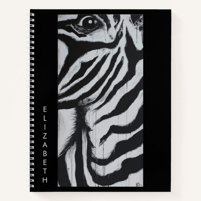 Zebra Animal Wildlife Abstrakt Original Art Notizbuch (Vorderseite)