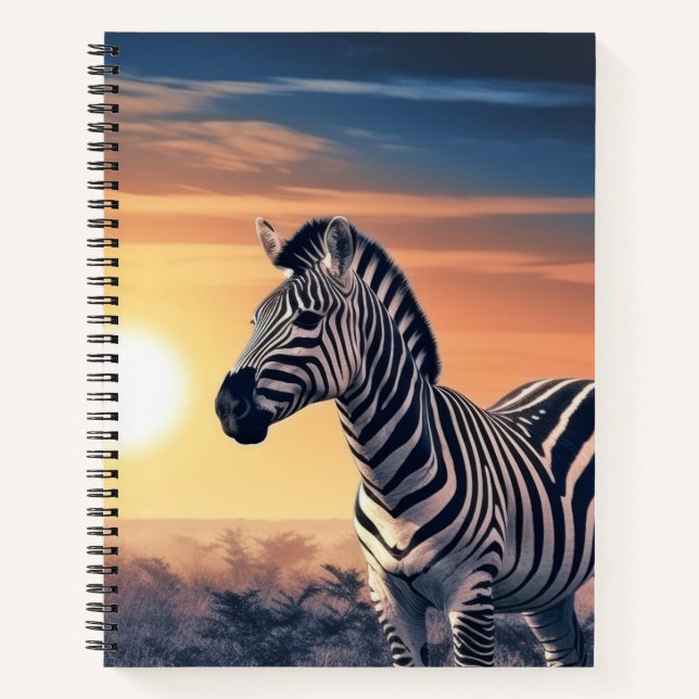 Zebra Animal Wildlife Wilder Wilde Notizbuch (Vorderseite)