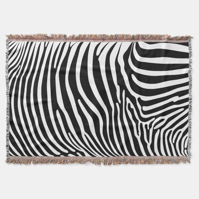 Zebra Animalprint Decke (Vorderseite)
