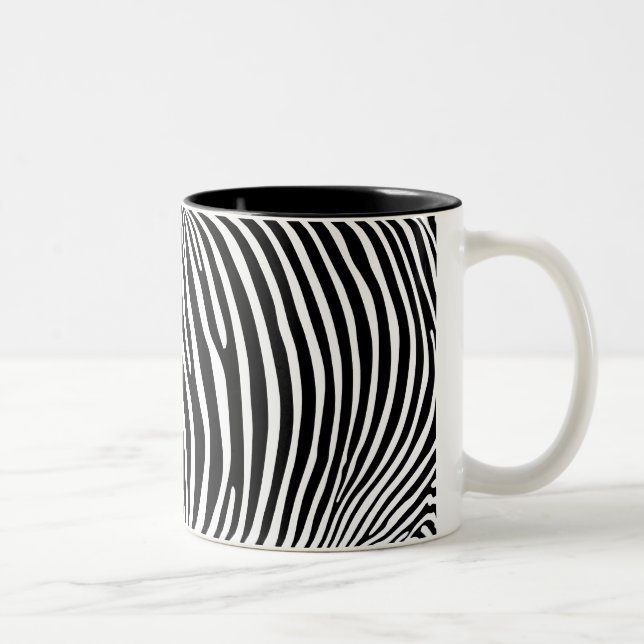 Zebra Animalprint Zweifarbige Tasse (Rechts)