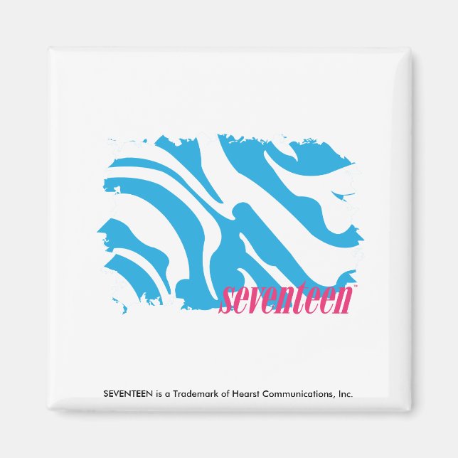 Zebra Aqua 4 Magnet (Vorne)