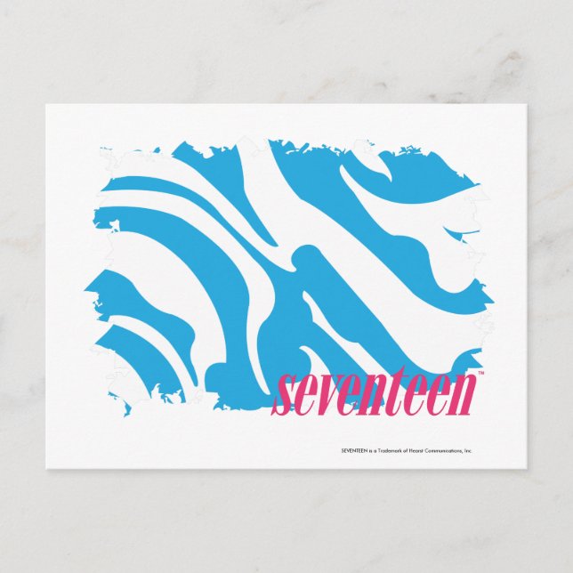 Zebra Aqua 4 Postkarte (Vorderseite)