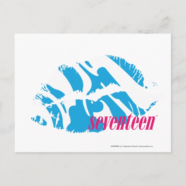 Zebra Aqua Postkarte (Vorderseite)