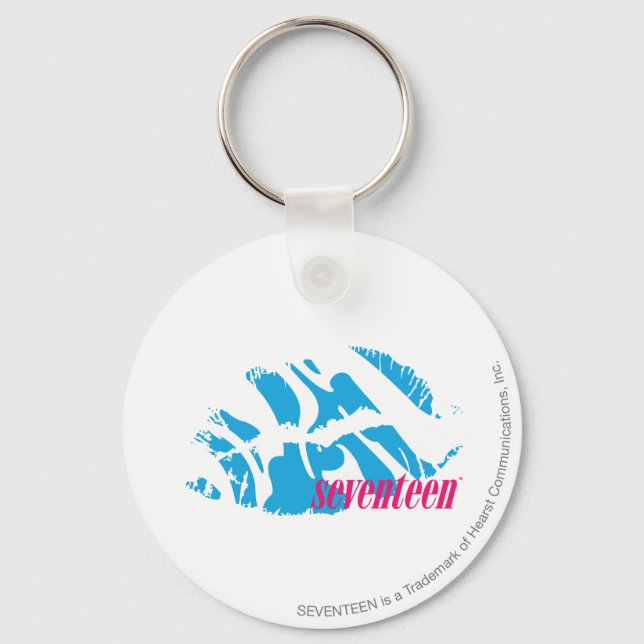 Zebra Aqua Schlüsselanhänger (Vorderseite)