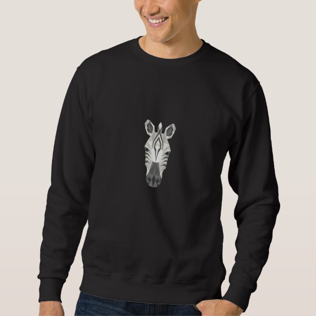Zebra Art Cute Artsy Wild Animal Wildlife Nature P Sweatshirt (Vorderseite)