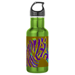 Zebra Art Lila Strip Trinkflasche