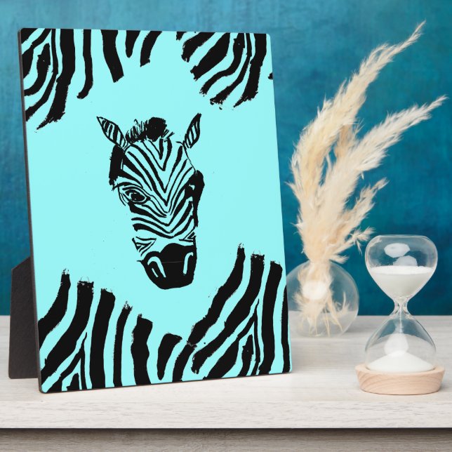 Zebra Art Plaque Fotoplatte (Seite)