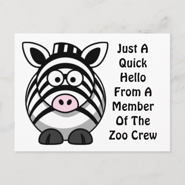 Zebra Art Postkarte (Vorderseite)