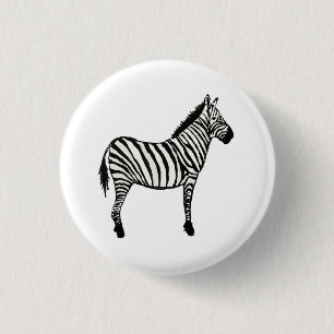 Zebra Art Safari Button