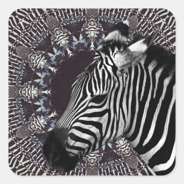 Zebra Art Sticker (Vorderseite)