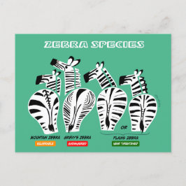 Zebra-Arten Postkarte