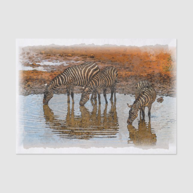 Zebra Artwork Decoupage Seidenpapier (Vorderseite)