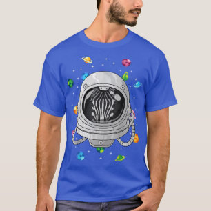Zebra Astronaut Animal Deep in Space Cosmic Univer T-Shirt