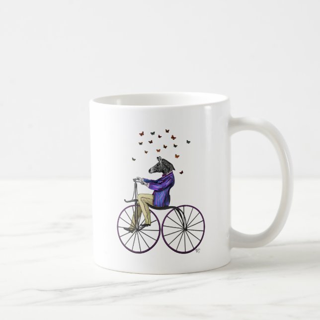 Zebra auf dem Fahrrad Kaffeetasse (Rechts)