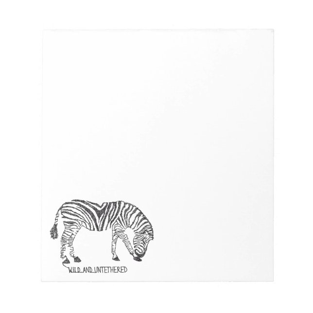Zebra aus Black Scribbles Notizblock (Vorderseite)