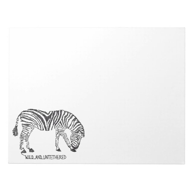 Zebra aus Black Scribbles Notizblock (Vorderseite)