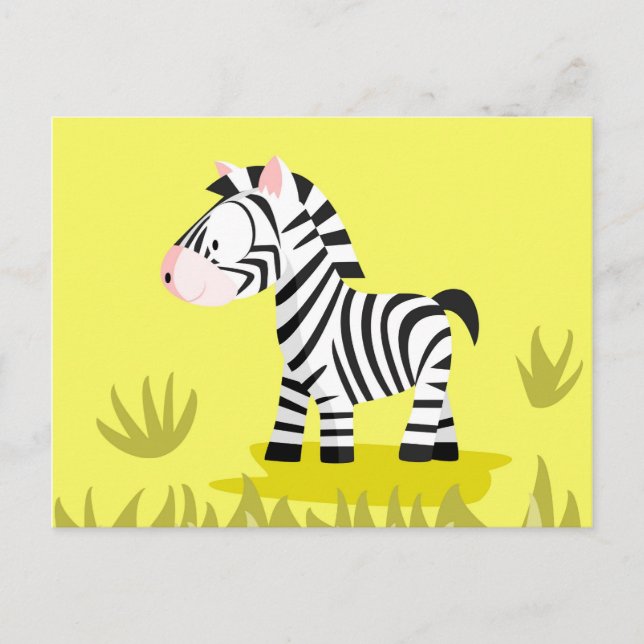 Zebra aus meiner Weltierserie Postkarte (Vorderseite)