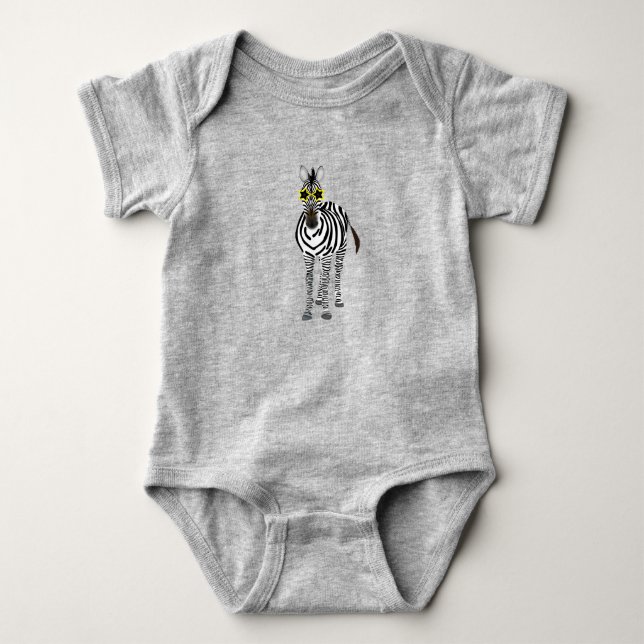 Zebra Baby Bodysuit Strampler (Vorderseite)