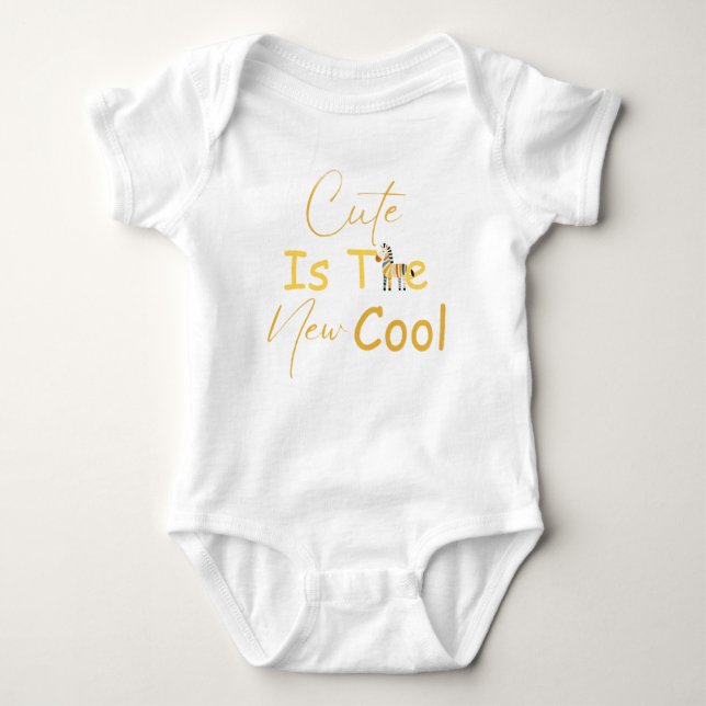 Zebra Baby Clothes Cute Quote Cool Humor Stripes Baby Strampler (Vorderseite)