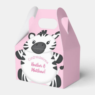 Zebra Baby Dusche Pink Geschenkschachtel