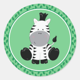 Zebra | Baby Safari Runder Sticker