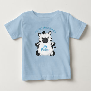 Zebra Baby Shower Blue Baby T-shirt