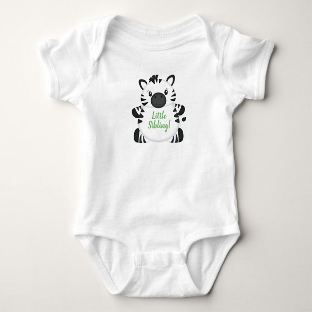 Zebra Baby Shower Green Strampler (Vorderseite)