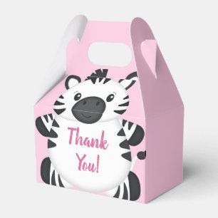 Zebra Baby Shower Safari Pink Girl Geschenkschachtel