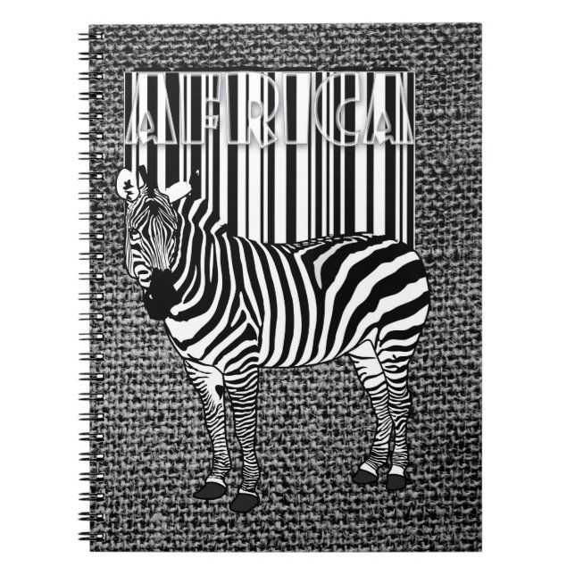 Zebra Barcode Art Notizblock (Vorderseite)