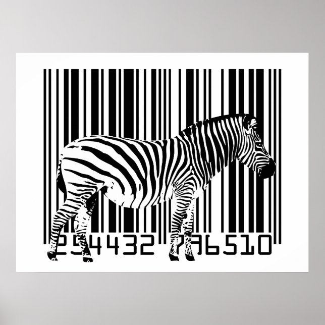 Zebra Barcode Art Poster (Vorne)