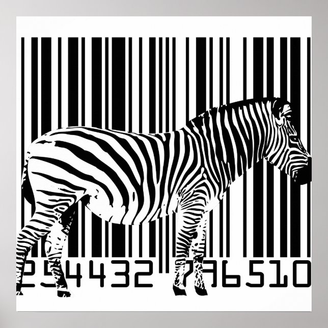 Zebra Barcode Art Poster (Vorne)