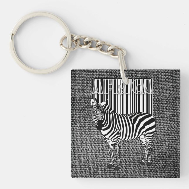 Zebra Barcode Schlüsselanhänger (Vorderseite)