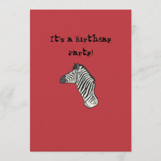 Zebra Birthday Card Karte